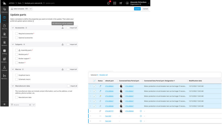 Update parts EPLAN collaboration apps